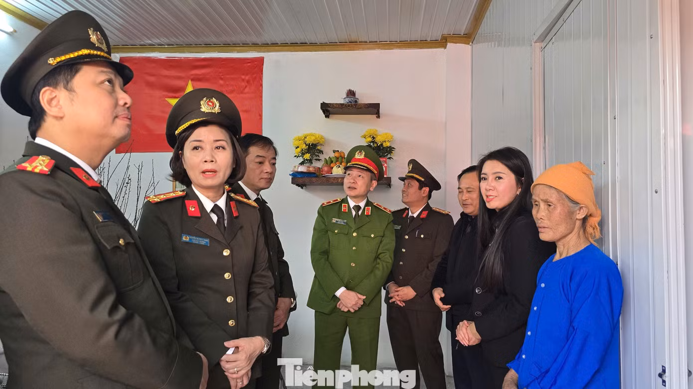 Ngôi nhà rộng hơn 42m2, khang trang, sạch đẹp của gia đình bà Hoàng Thị Nét, được hoàn thành trước Tết Nguyên đán. (Ảnh: Duy Chiến)