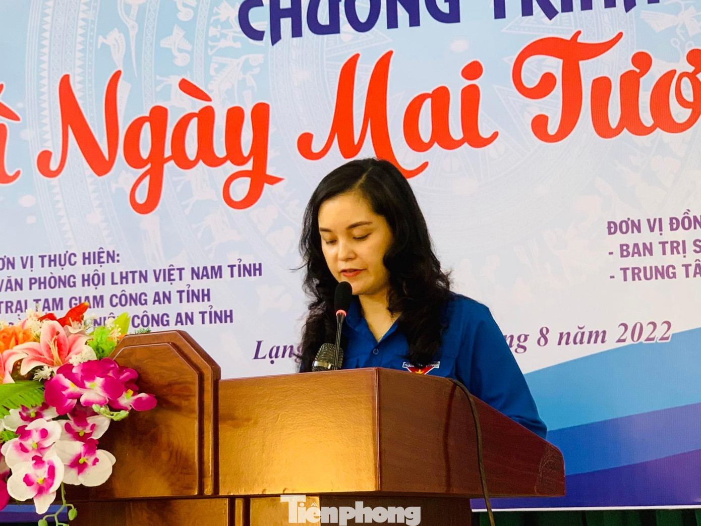 Chị Đinh Thị Anh Thư, Bí thư Tỉnh Đoàn Lạng Sơn cho biết, chương trình "Vì ngày mai tươi sáng" tạo hướng thiện cho phạm nhân, người trẻ -Ảnh: Duy Chiến