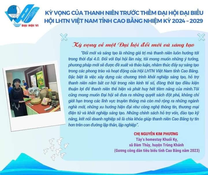 Gửi gắm tình cảm của tuổi trẻ Cao Bằng với Đại hội.
