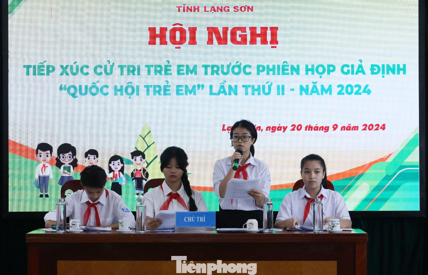 Các em điều hành hội nghị một cách chững chạc, hiệu quả...