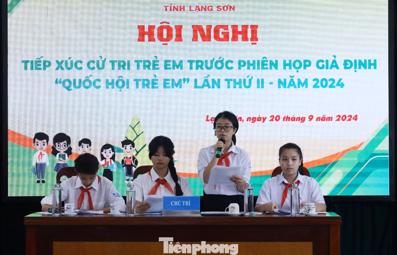 Các em điều hành hội nghị một cách chững chạc, hiệu quả...