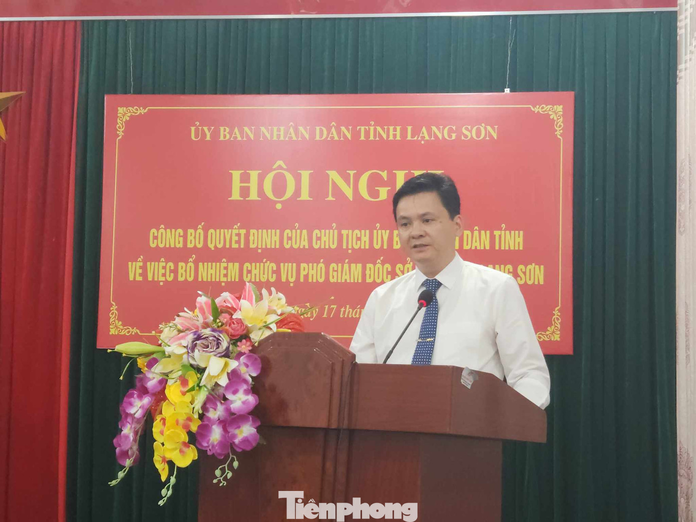 Tân Phó giám đốc sở Y tế Hoàng Xuân Trường phát biểu nhận nhiệm vụ. Ảnh: Duy Chiến. Tân Phó giám đốc sở Y tế Hoàng Xuân Trường phát biểu nhận nhiệm vụ. Ảnh: Duy Chiến.