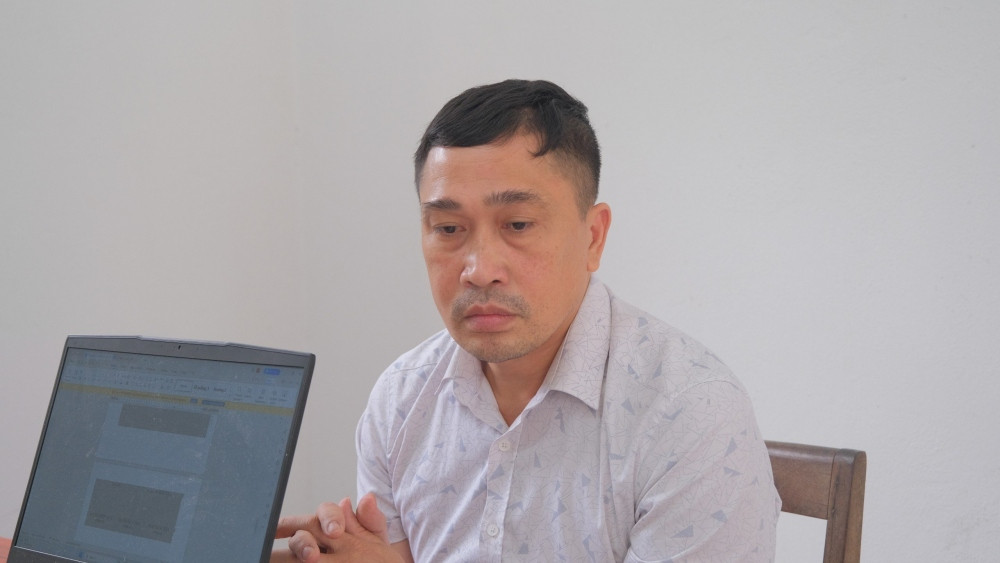 Đối tượng Bùi Thế Hữu tại cơ quan điều tra. Đối tượng Bùi Thế Hữu tại cơ quan điều tra.