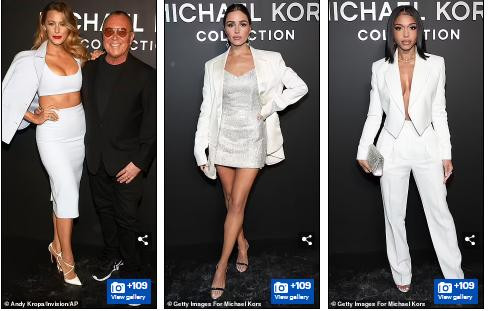 Từ trái qua: Nữ diễn viên Blake Lively, Hoa hậu hoàn vũ thế giới 2012 Olivia Culpo tham dự sự kiện.