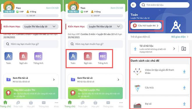 Các bước đơn giản để truy cập "kho bí kíp" luyện thi lớp 10 và lớp 12 online miễn phí. Các bước đơn giản để truy cập "kho bí kíp" luyện thi lớp 10 và lớp 12 online miễn phí.