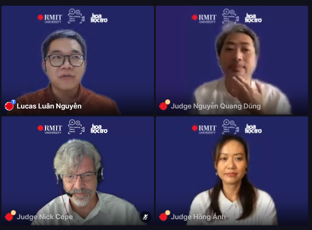 Dàn BGK quyền lực của cuộc thi giao lưu cùng host Lucas Luân Nguyễn.