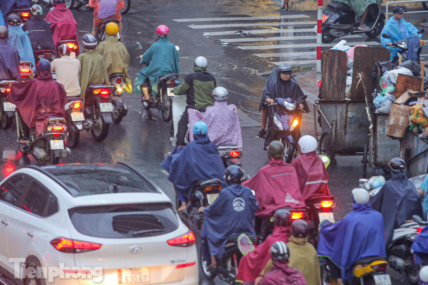 Một số phương tiện bất chấp đi ngược chiều.