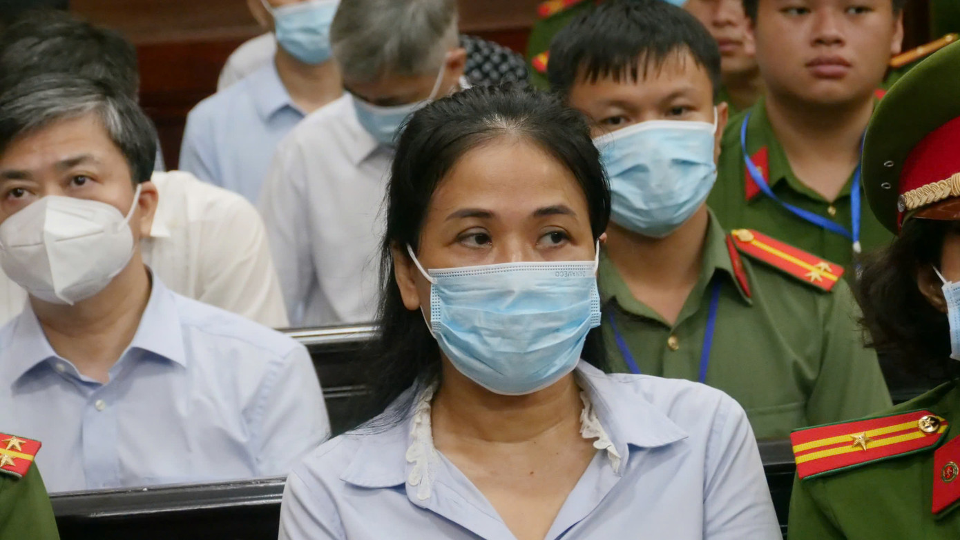 Bị cáo Mai Thị Hồng Hạnh tại phiên tòa sơ thẩm.