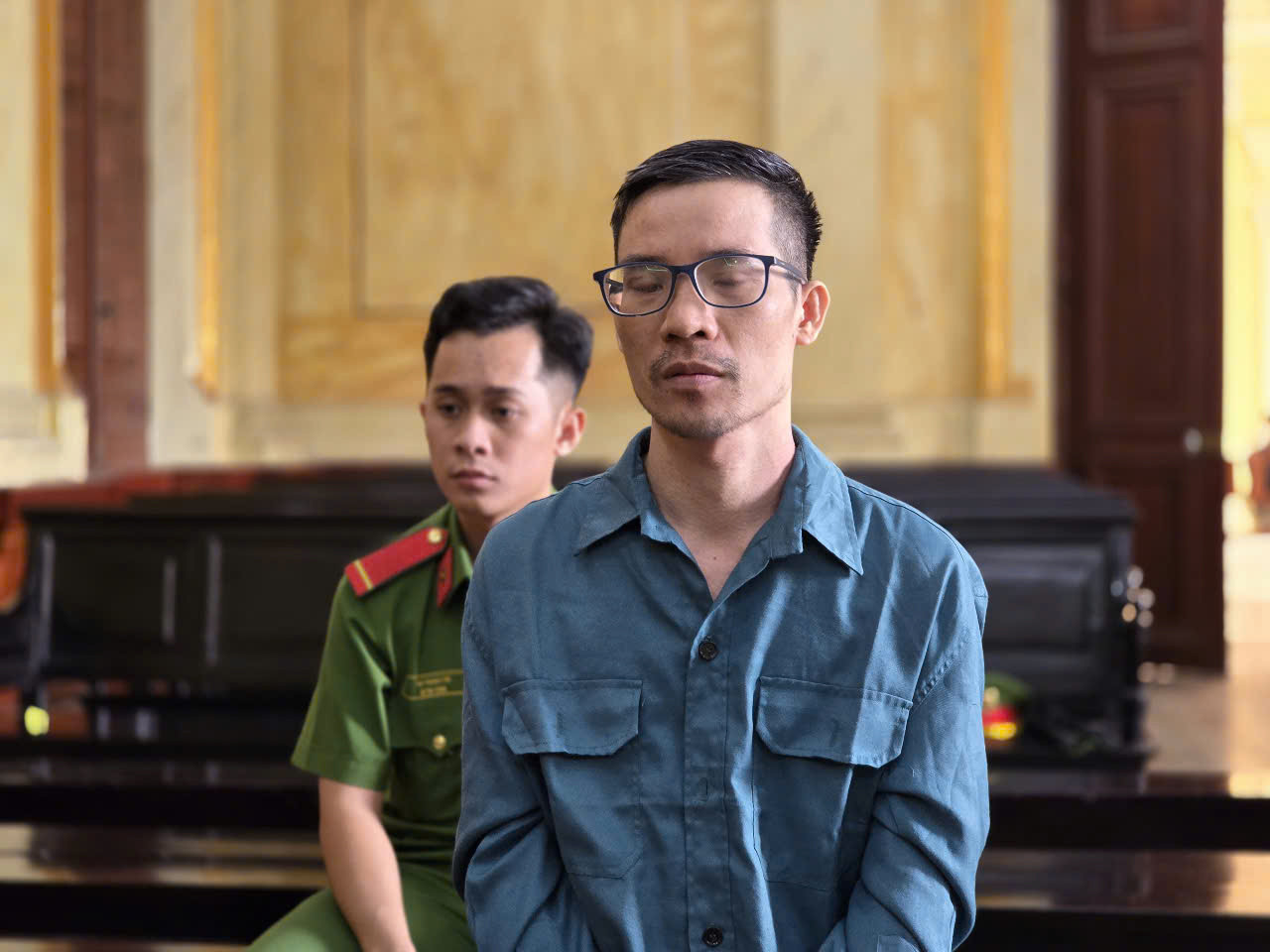 Bị cáo Nguyễn Văn Chung tại phiên tòa.