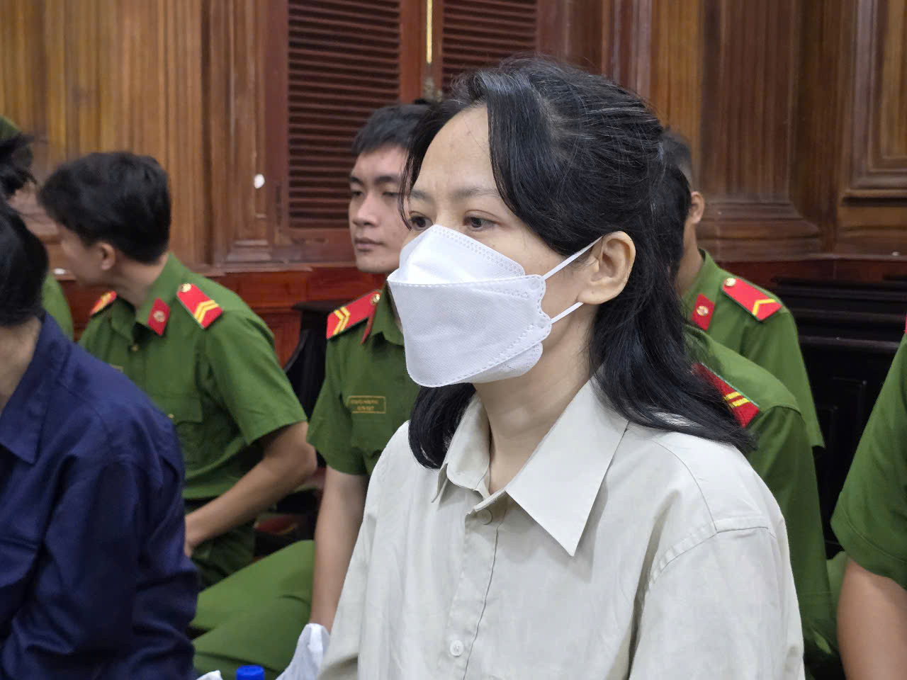 Bị cáo Phạm Thị Tuyết Nhung tại phiên tòa.