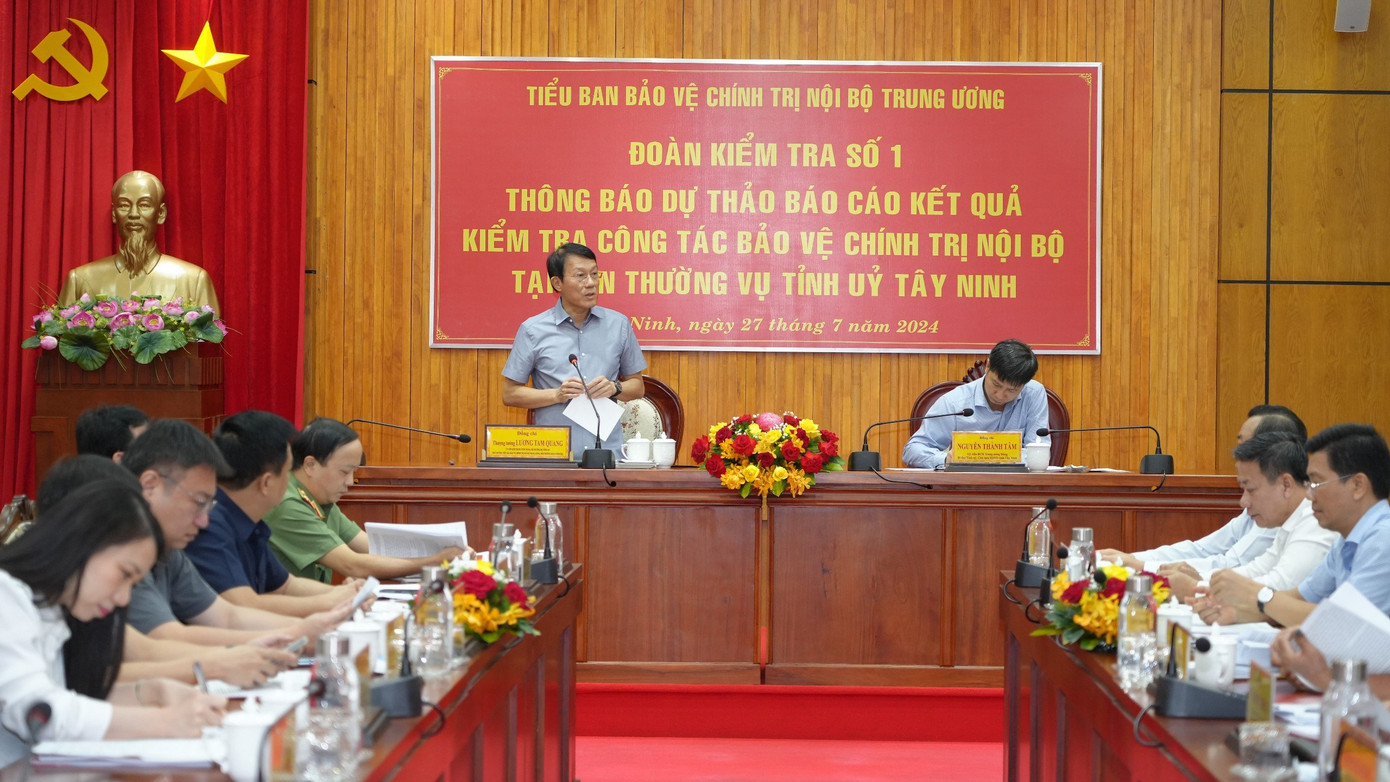 Bộ trưởng Bộ Công an, Thượng tướng Lương Tam Quang làm việc tại Tây Ninh hôm nay 27/7 Bộ trưởng Bộ Công an, Thượng tướng Lương Tam Quang làm việc tại Tây Ninh hôm nay 27/7