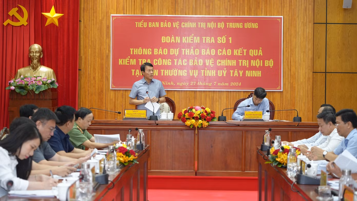 Bộ trưởng Bộ Công an, Thượng tướng Lương Tam Quang làm việc tại Tây Ninh hôm nay 27/7