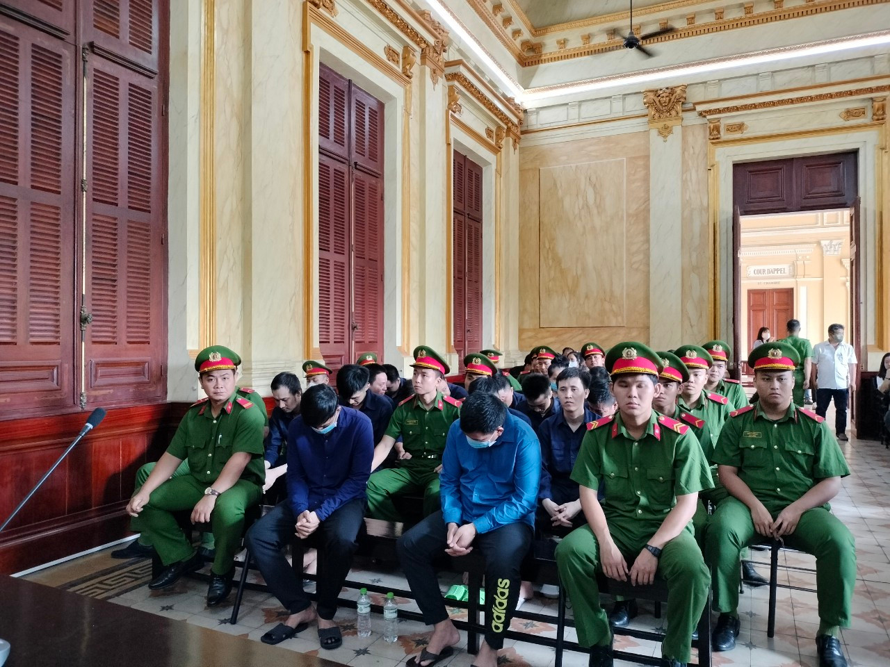 Các bị cáo tại phiên tòa ngày 19/7. Các bị cáo tại phiên tòa ngày 19/7.