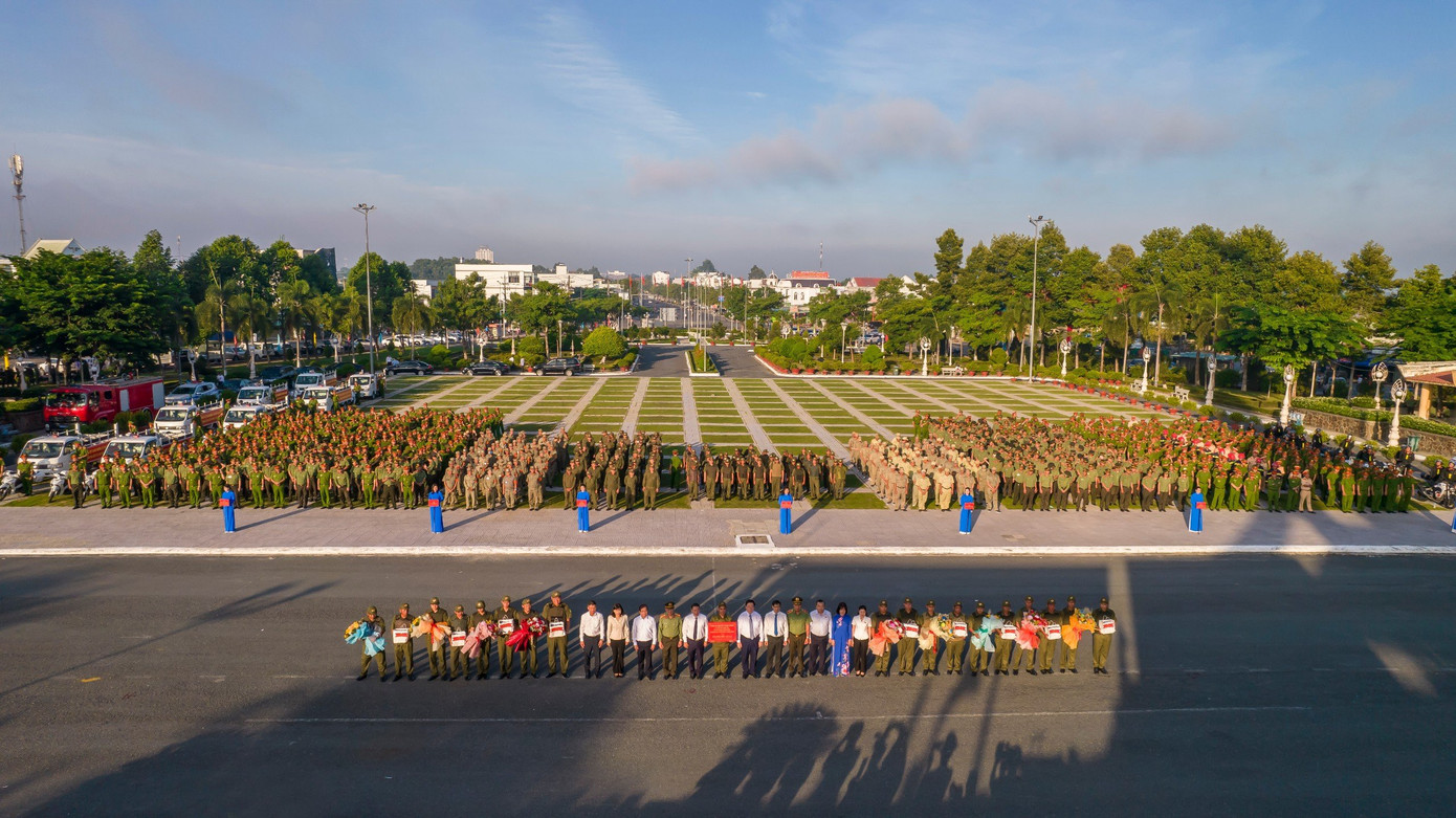 Buổi lễ ra mắt tại Tây Ninh sáng 1/7. Ảnh: Vũ Khoa.
