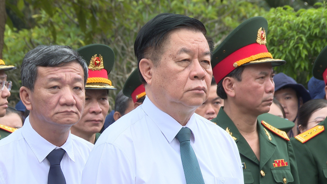 Ông Nguyễn Trọng Nghĩa - Ủy viên Bộ Chính trị, Bí thư Trung ương Đảng, Trưởng ban Tuyên giáo Trung ương tại buổi lễ.