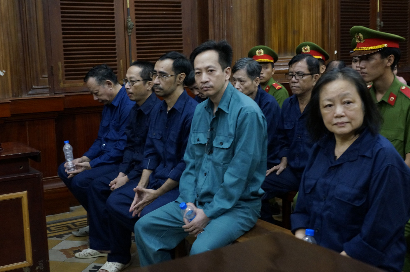 Các bị cáo tại phiên tòa,