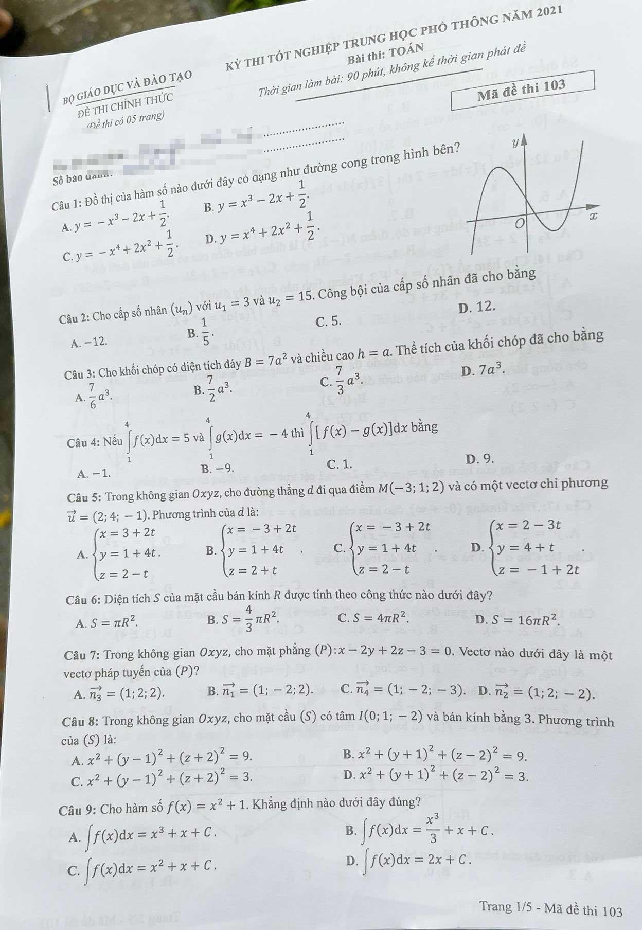 CẬP NHẬT THI THPT: XEM chi tiết giải đề môn Toán ảnh 25