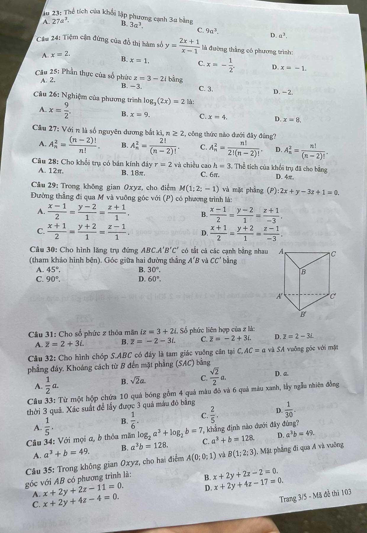 CẬP NHẬT THI THPT: XEM chi tiết giải đề môn Toán ảnh 27
