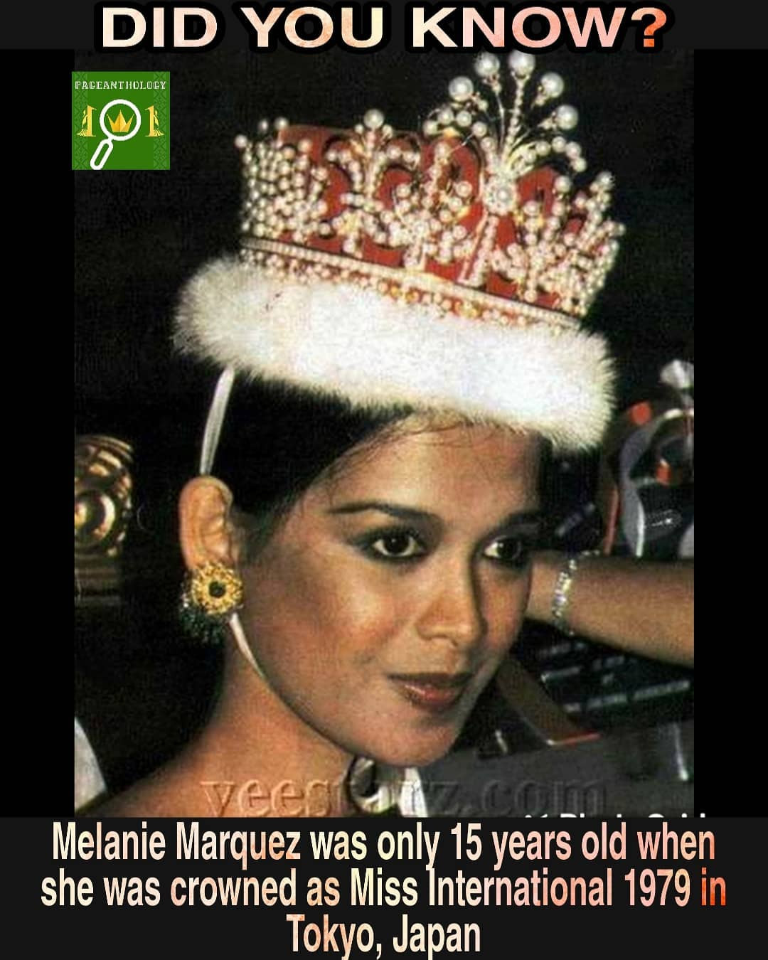 Melanie Marquez sinh năm 1964, đăng quang Hoa hậu Quốc tế 1979 khi mới 15 tuổi. Trước khi đăng quang bà là người mẫu thời trang, quảng cáo ăn khách ở quê nhà. Với vai trò là người mẫu quốc tế, Melanie Marquez đã đi diễn vòng quanh Mỹ và châu Âu từ sớm.