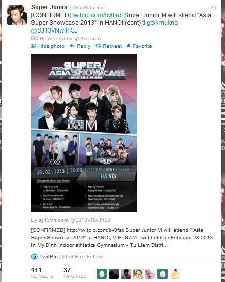 Các fansites của Suju trên thế giới cũng đưa thông tin về showcase. Các fansites của Suju trên thế giới cũng đưa thông tin về showcase