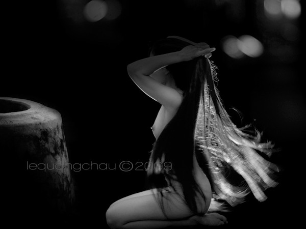 Tác phẩm “Tóc gió”. Ảnh: Lê Quang Châu