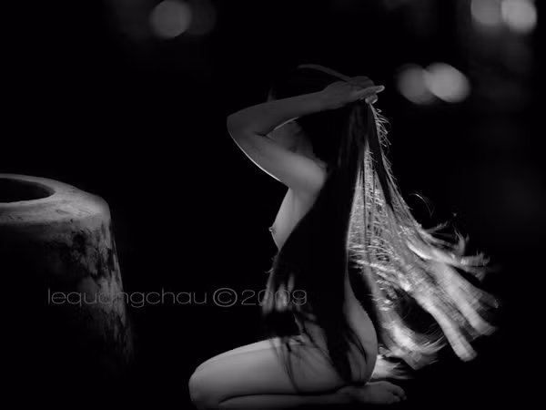 Tác phẩm “Tóc gió”. Ảnh: Lê Quang Châu