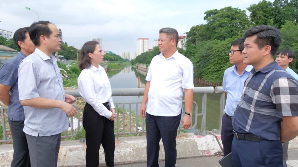 Cơ quan chức năng kiểm tra tiến độ thi công Dự án Trạm bơm tiêu Yên Nghĩa Cơ quan chức năng kiểm tra tiến độ thi công Dự án Trạm bơm tiêu Yên Nghĩa