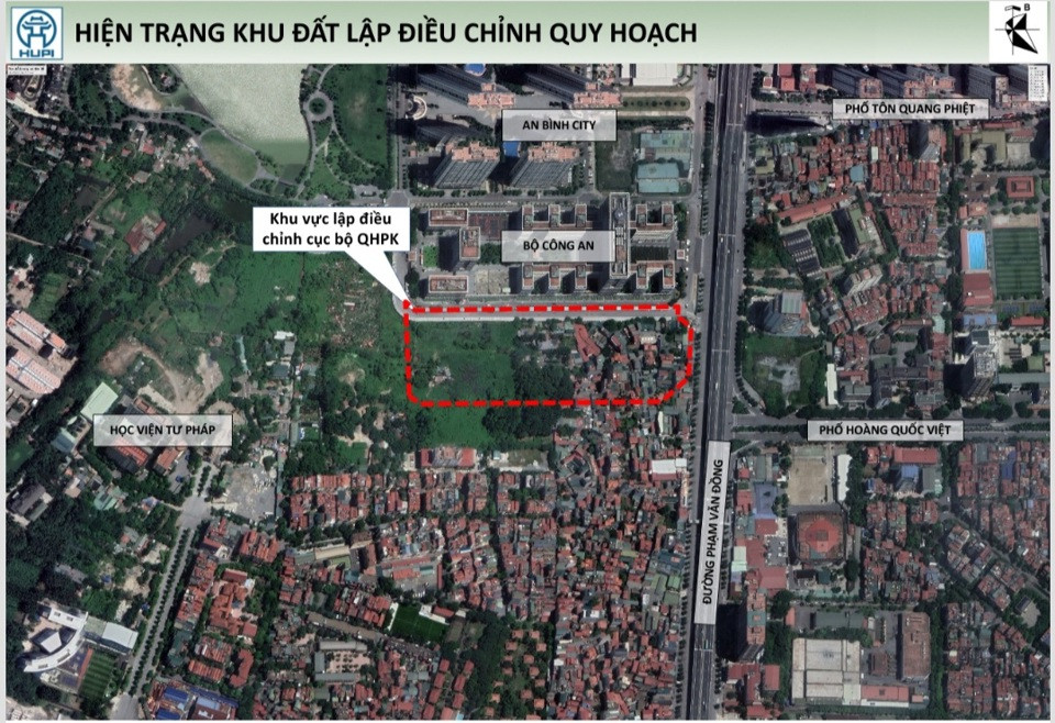 Vị trí khu đất lập điều chỉnh quy hoạch. Vị trí khu đất lập điều chỉnh quy hoạch.