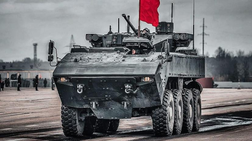 Phương tiện chiến đấu mới dựa trên khung gầm Boomerang. Ảnh: RT Phương tiện chiến đấu mới dựa trên khung gầm Boomerang. Ảnh: RT