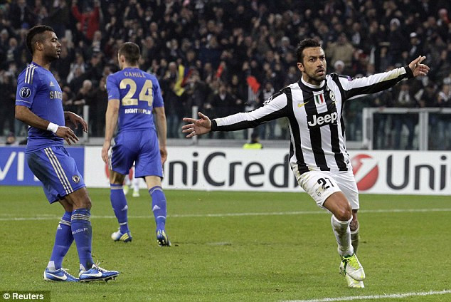 Fabio Quagliarella mở tỉ số cho Juventus