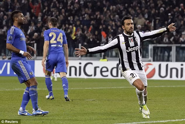 Fabio Quagliarella mở tỉ số cho Juventus