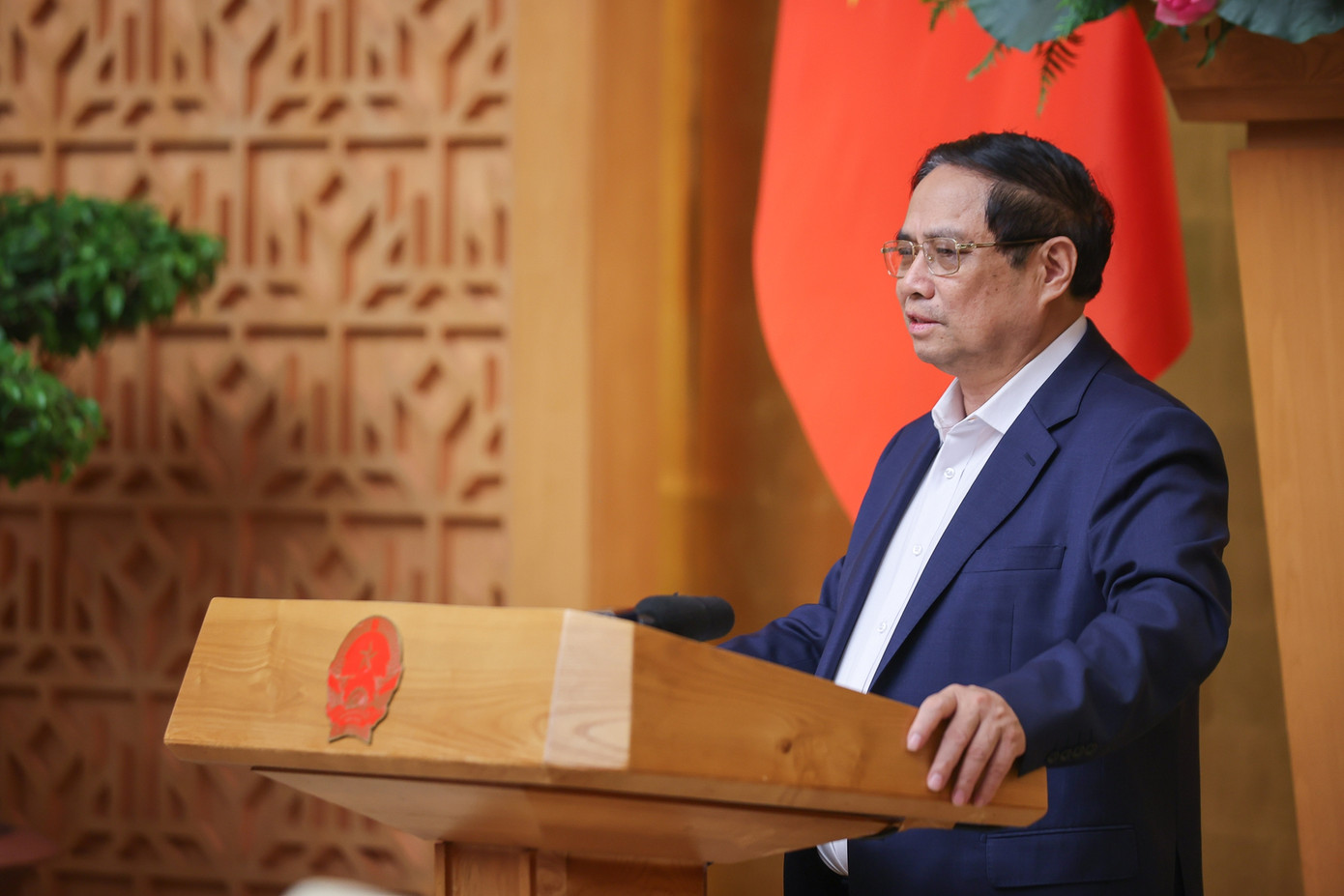 Thủ tướng chủ trì Hội nghị trực tuyến Chính phủ với 34 tỉnh thành và hơn 3.300 xã, phường, đặc khu. Ảnh: VGP