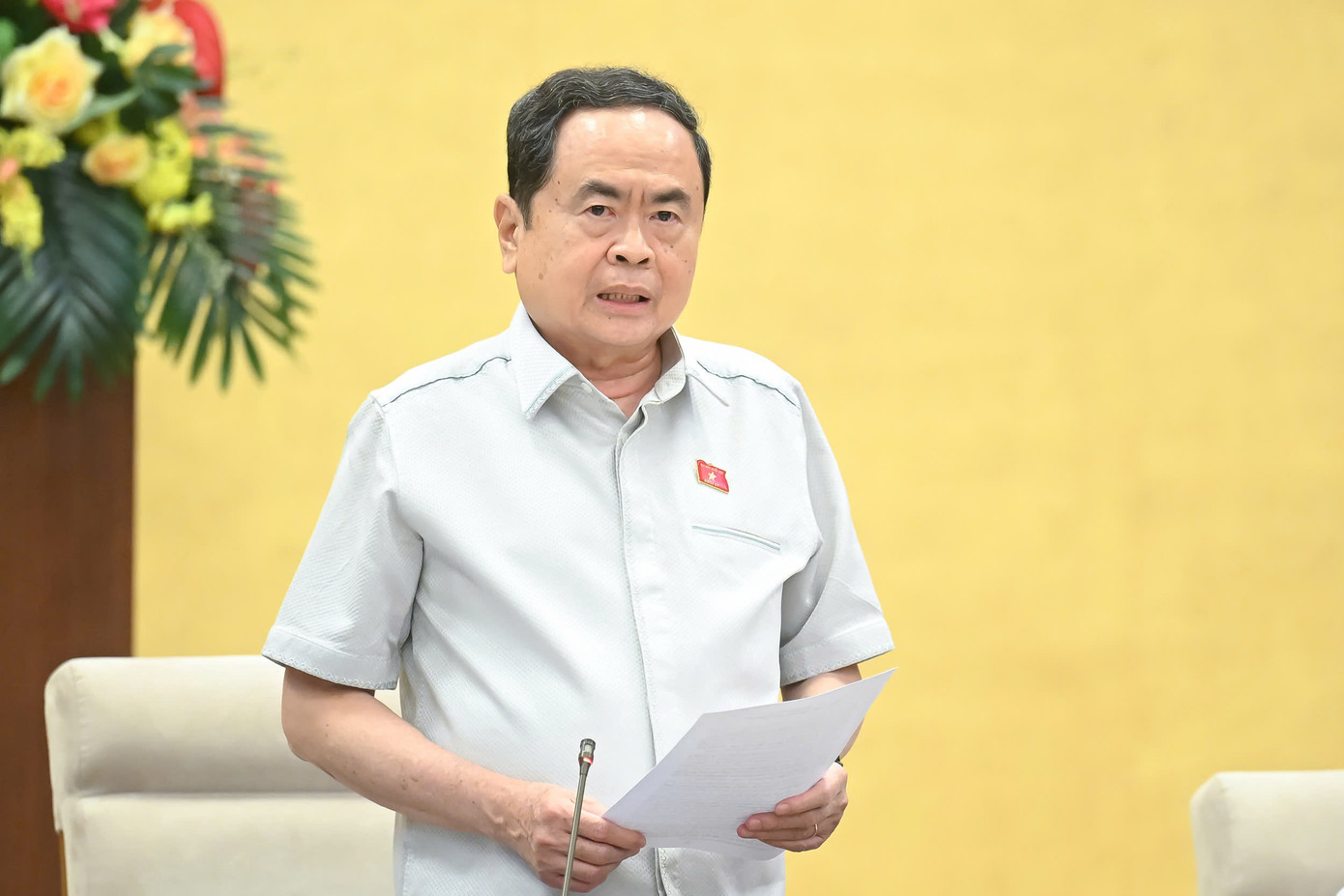 Chủ tịch Quốc hội Trần Thanh Mẫn phát biểu tại phiên họp Ủy ban Thường vụ Quốc hội. (Ảnh: QH) Chủ tịch Quốc hội Trần Thanh Mẫn phát biểu tại phiên họp Ủy ban Thường vụ Quốc hội. (Ảnh: QH)