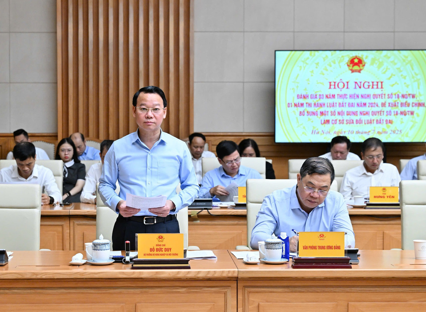 Bộ trưởng Bộ Nông nghiệp và Môi trường Đỗ Đức Duy phát biểu. Ảnh: VGP