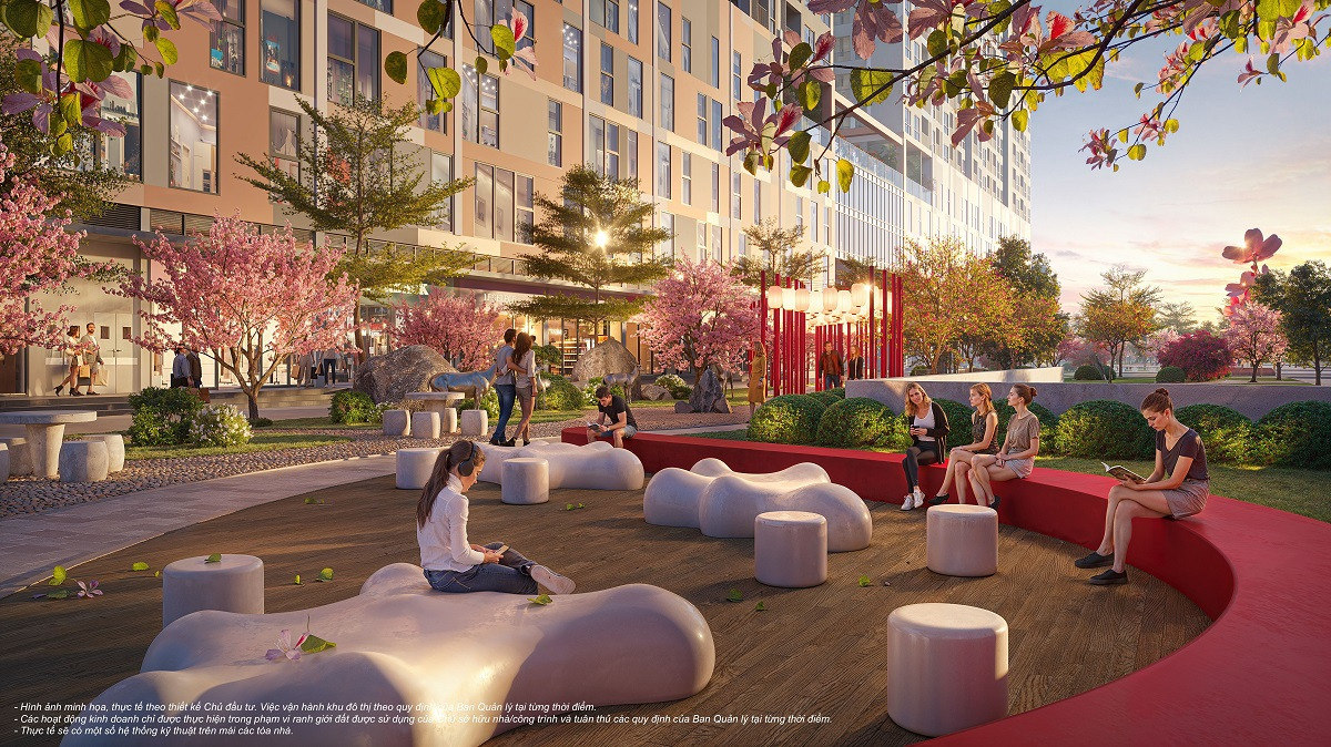 Công viên nội khu đậm chất Nhật sẽ là nơi hội tụ của loạt tiện ích giúp chữa lành tâm trí. Công viên nội khu đậm chất Nhật sẽ là nơi hội tụ của loạt tiện ích giúp chữa lành tâm trí.