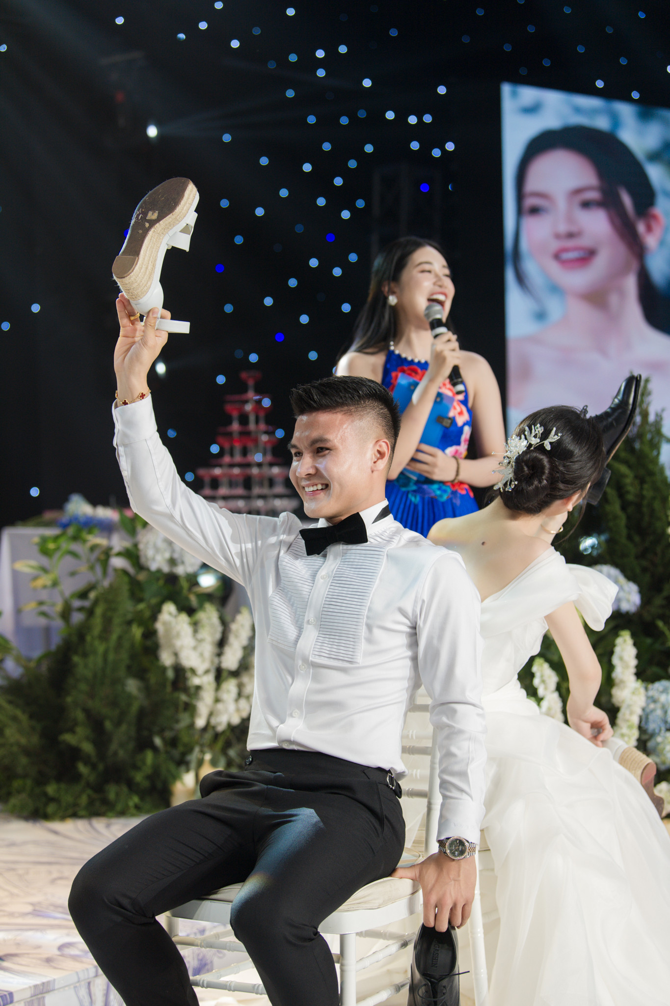 Nụ cười của Quang Hải trong ngày vui nhất đời.