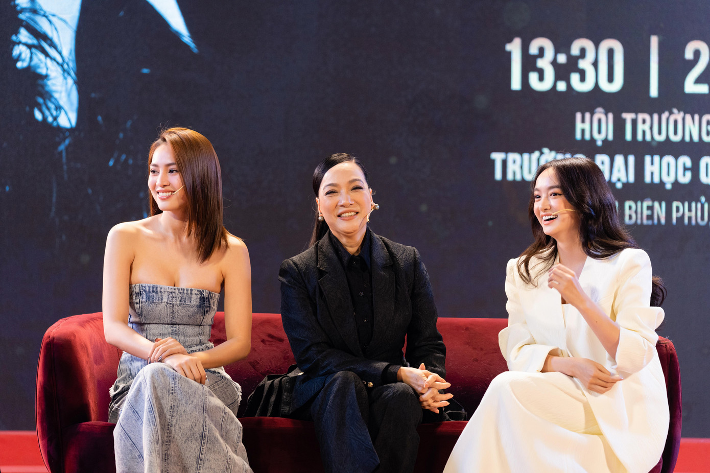 NSND Lê Khanh cùng Ninh Dương Lan Ngọc và Kaity Nguyễn trong buổi trò chuyện. Ảnh: BTC. NSND Lê Khanh cùng Ninh Dương Lan Ngọc và Kaity Nguyễn trong buổi trò chuyện. Ảnh: BTC.