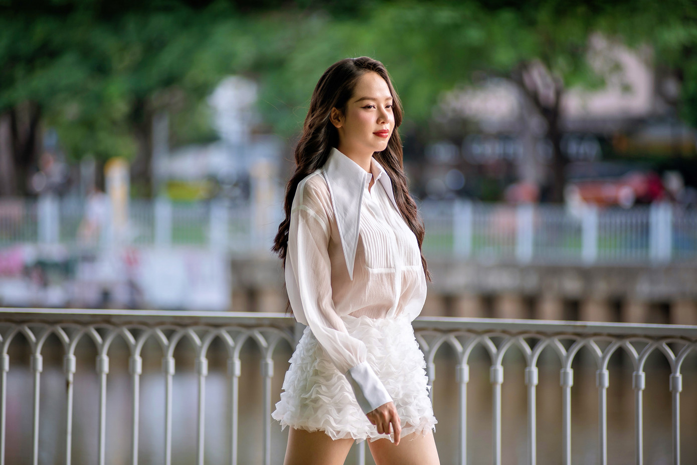 Thanh Thủy chia sẻ vóc dáng của cô không thay đổi nhiều sau đăng quang, phần lớn nhờ thói quen tập luyện và ăn uống khoa học.