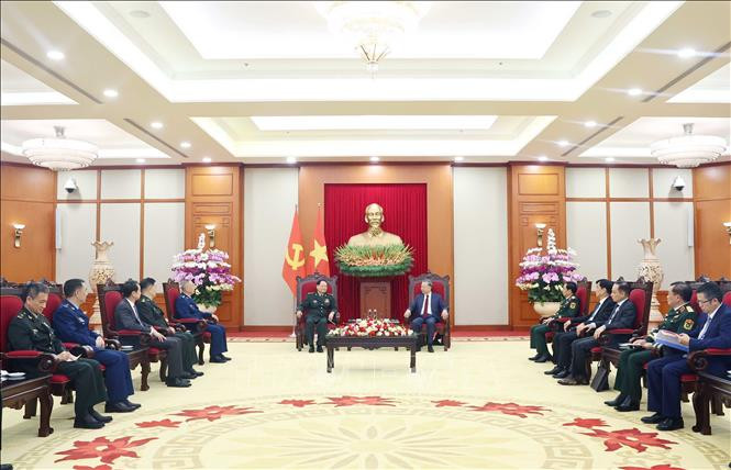 Tổng Bí thư Tô Lâm tiếp Phó Chủ tịch Quân ủy Trung ương Trung Quốc Trương Hựu Hiệp. Ảnh: Thống Nhất/TTXVN Tổng Bí thư Tô Lâm tiếp Phó Chủ tịch Quân ủy Trung ương Trung Quốc Trương Hựu Hiệp. Ảnh: Thống Nhất/TTXVN