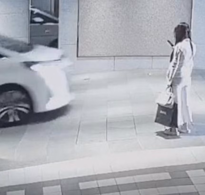 Hình ảnh cuối cùng của Thái Thiên Phượng được CCTV an ninh ghi lại trước khi bị sát hại.
