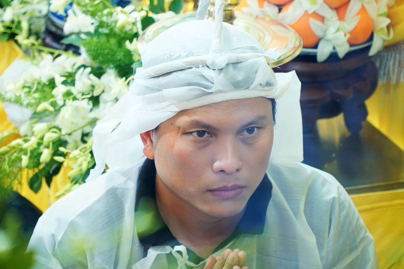 Các con của NSƯT Vũ Linh tại tang lễ của cha. Ảnh: Phạm Thành Trung. Các con của NSƯT Vũ Linh tại tang lễ của cha. Ảnh: Phạm Thành Trung.