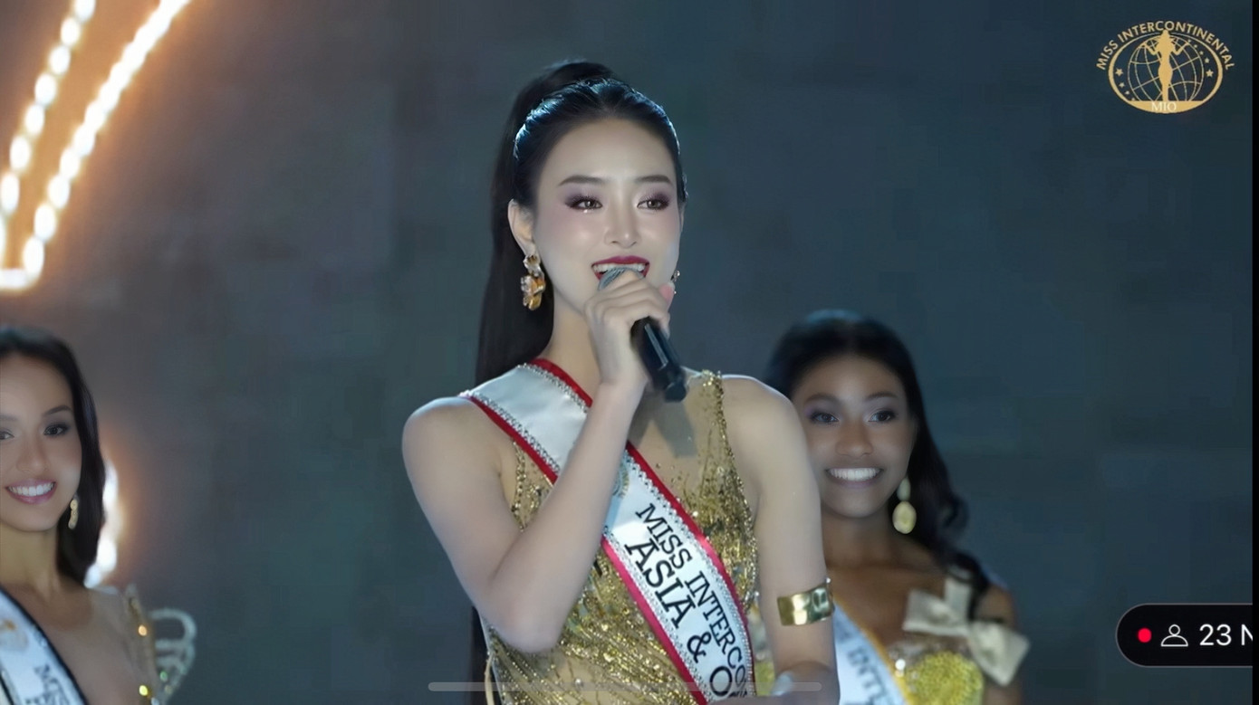 Phần ứng xử lưu loát giúp Bùi Khánh Linh đạt danh hiệu Á hậu 3 Miss Intercontinental 2024. Phần ứng xử lưu loát giúp Bùi Khánh Linh đạt danh hiệu Á hậu 3 Miss Intercontinental 2024.