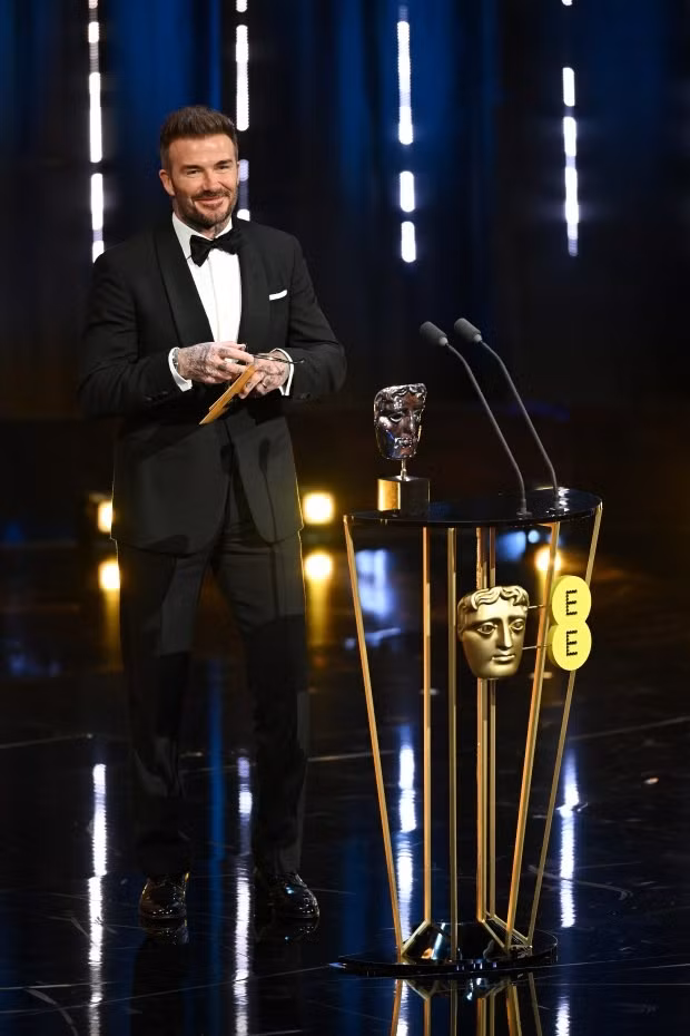 Beckham tại lễ trao giải BAFTAS lần thứ 77 tại Anh.
