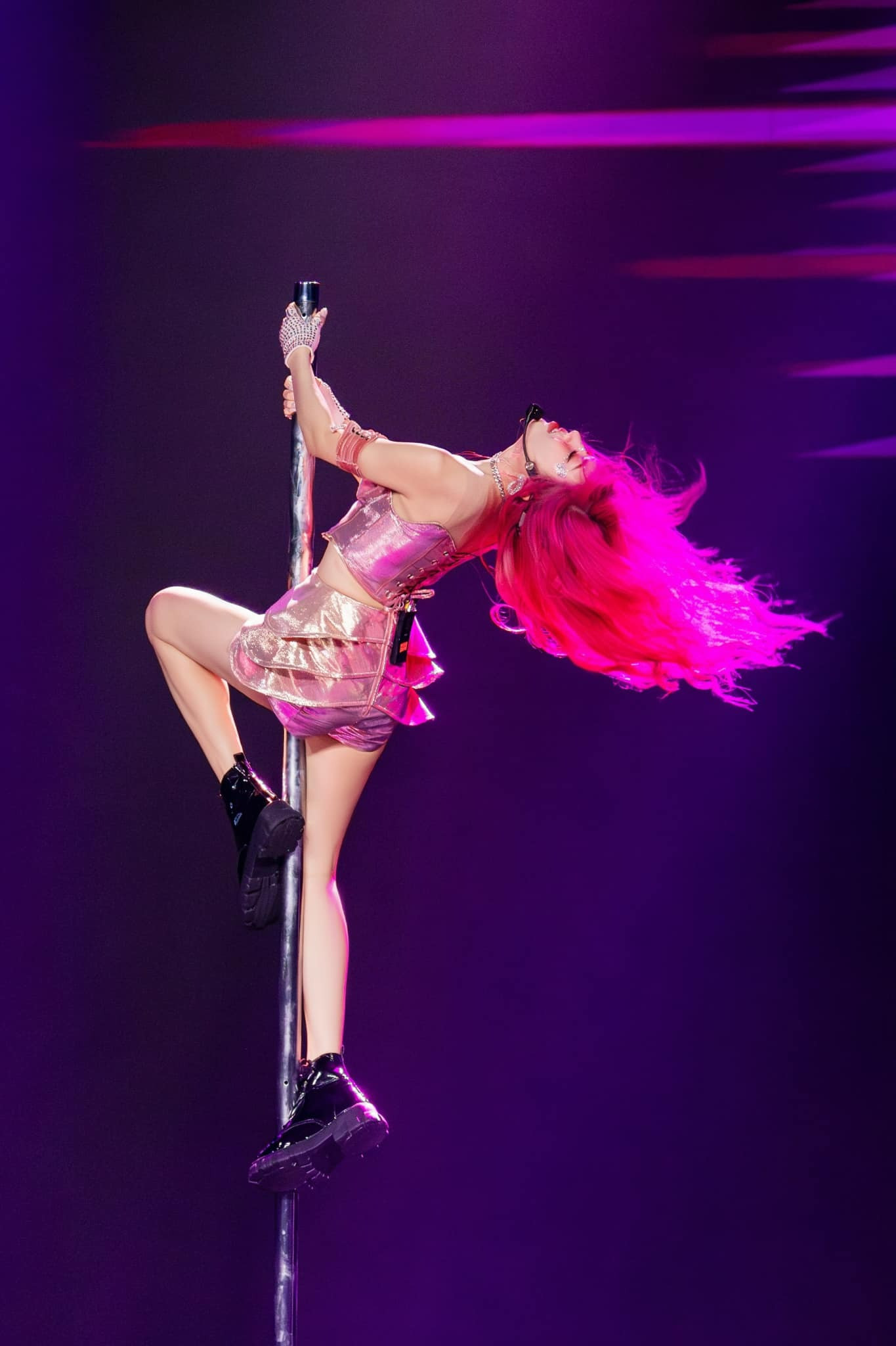 Phần biểu diễn múa cột gây ấn tượng của Trang Pháp tại Chị đẹp. Phần biểu diễn múa cột gây ấn tượng của Trang Pháp tại Chị đẹp.