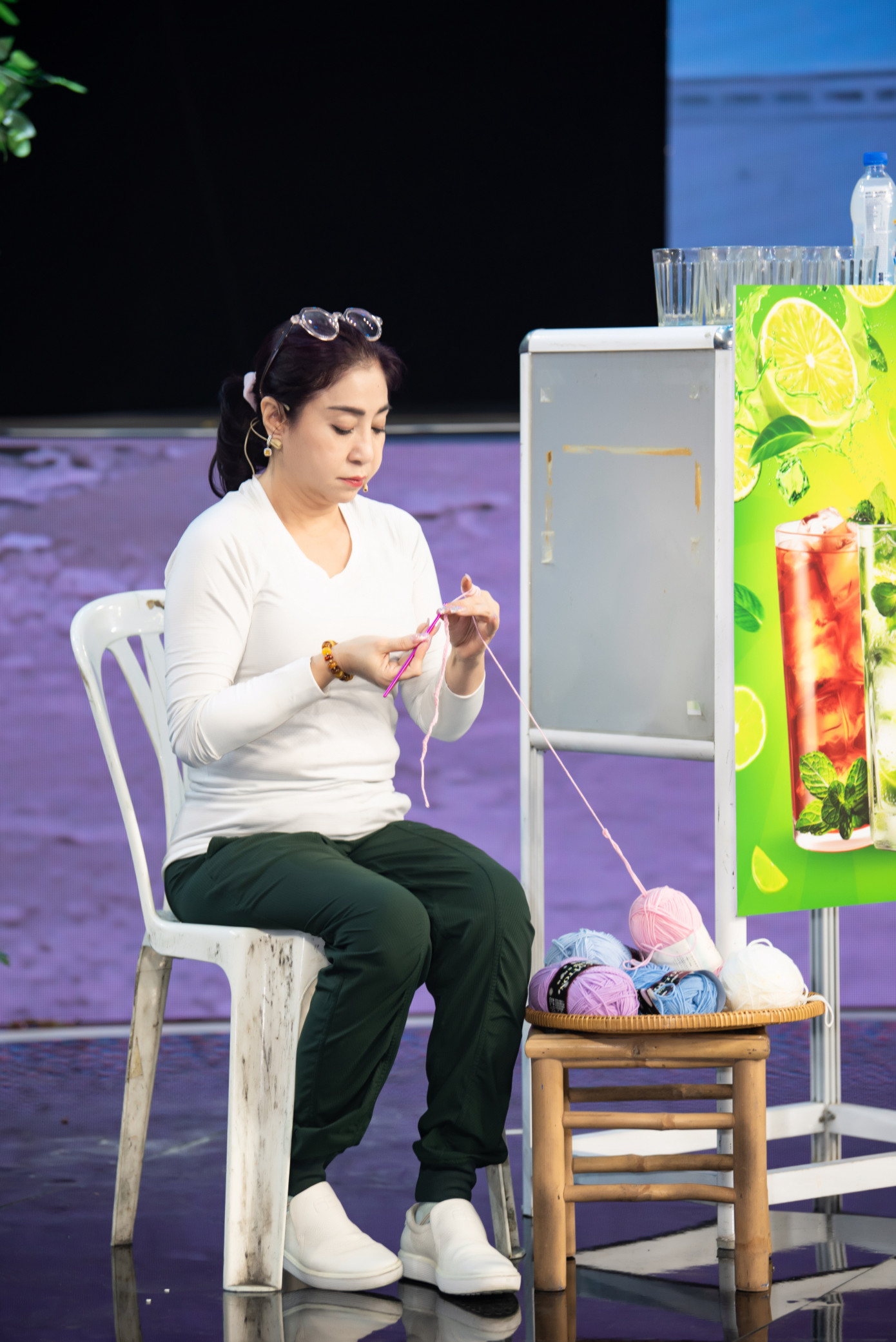 NSƯT Kim Tử Long và NSƯT Thoại Mỹ tại đêm tổng duyệt Táo Xuân.