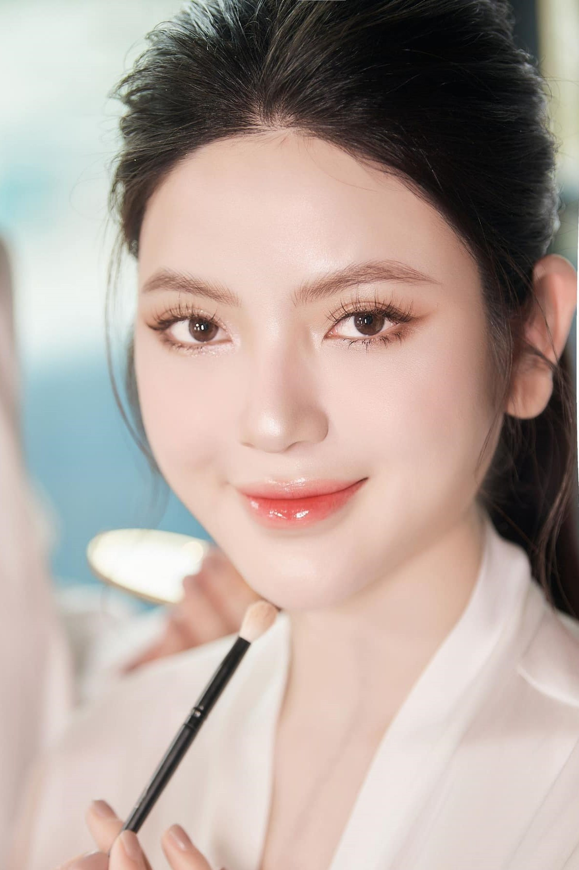 Khoảnh khắc trước khi đội mấn, mặc áo voan của Chu Thanh Huyền nhận nhiều bình luận tích cực.