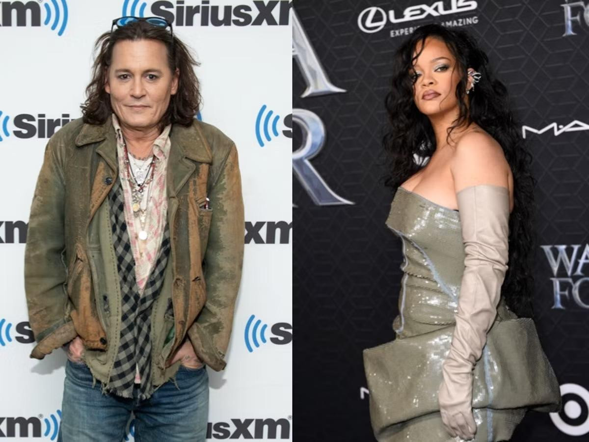 Rihanna khiến nhiều người thắc mắc khi mời Johnny Depp xuất hiện trong show thời trang.
