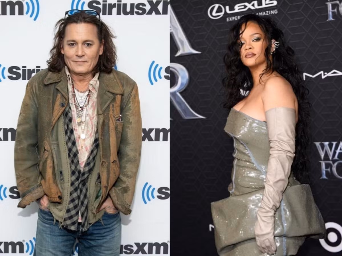 Rihanna khiến nhiều người thắc mắc khi mời Johnny Depp xuất hiện trong show thời trang.