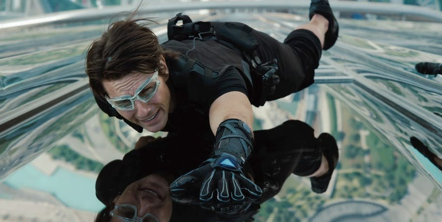 Năm 2012, Tom Cruise được Forbes vinh danh là nam diễn viên được trả lương cao nhất, từ 5/2011-5/2012 bỏ túi 75 triệu USD. Phần lớn thu nhập đến từ Mission: Impossible - Ghost Protocol. Đây cũng là năm nhiều biến động của Cruise, khi anh ly hôn Katie Holmes, gia nhập giáo phái Scientology.