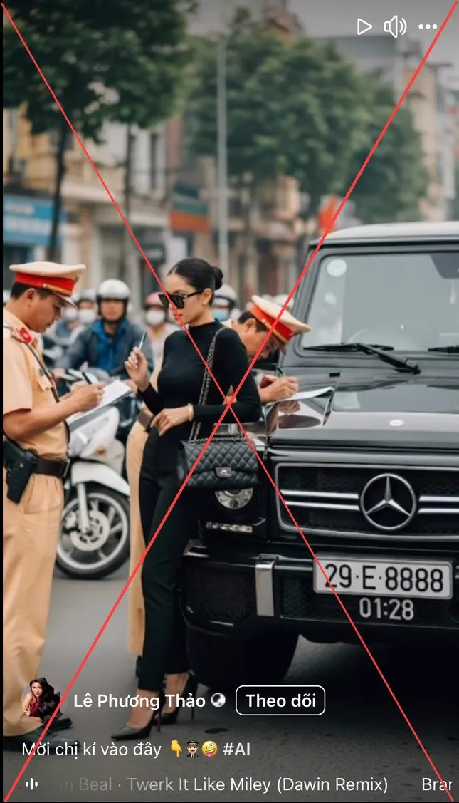 Ảnh ghép vi phạm luật giao thông của Á hậu Phương Thảo (trái) và nhiều người khác dày đặc trên mạng xã hội. Ảnh ghép vi phạm luật giao thông của Á hậu Phương Thảo (trái) và nhiều người khác dày đặc trên mạng xã hội.